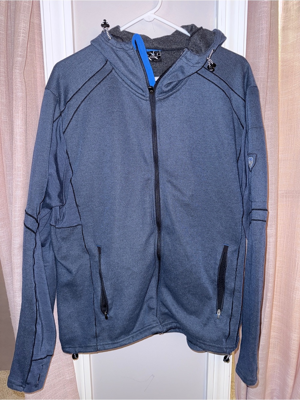 Men's Hooded Full-Zip Jacket - Blue